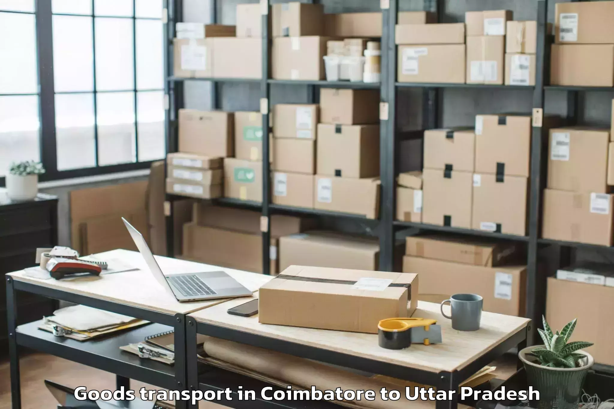 Get Coimbatore to Etmadpur Goods Transport